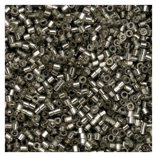 John Bead Craft Bead, Size 11, Grey Silver Lined