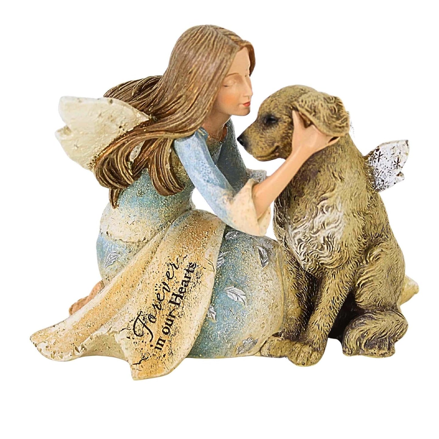 Roman Angel with Dog 22177 Heavenly Blessings Karen Hahn Figurine 4.25" H Stone Resin