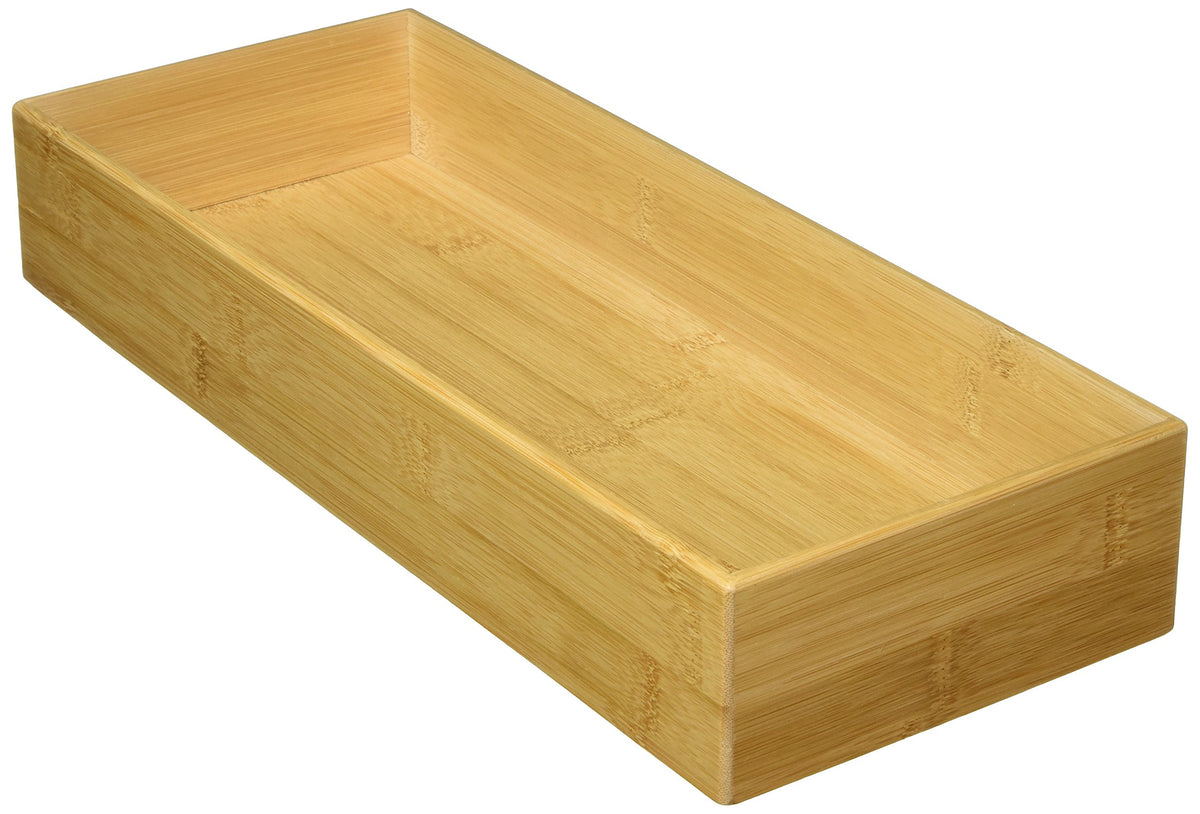 Lipper International 8386 Bamboo Wood Stacking Drawer Organizer Box, 15" x 6"