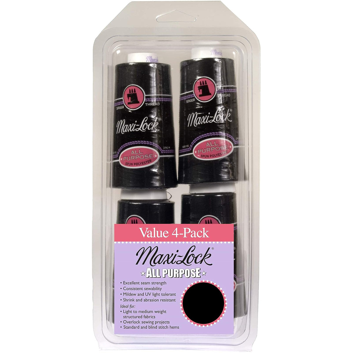 American & Efird Yarn, 3000 yards, Black