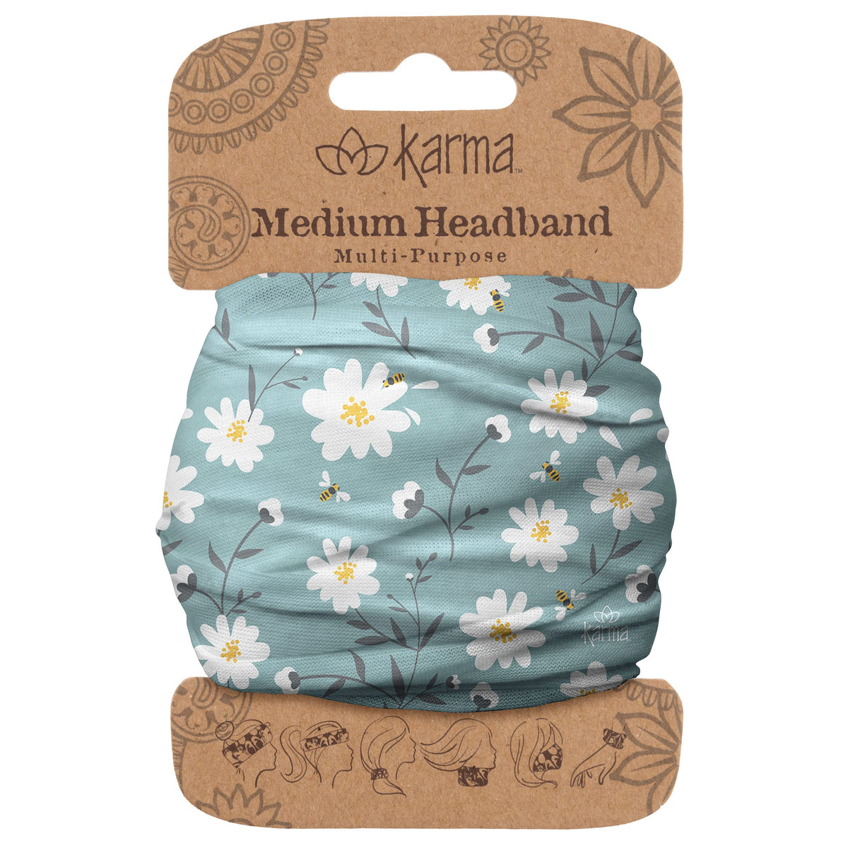 Karma Hairband, 1 Count (Pack of 1), Daisy
