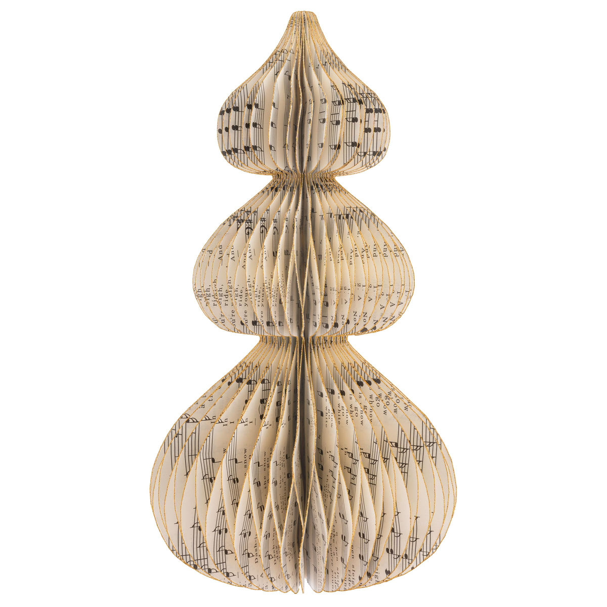 Karma Gifts, Music Note Round Paper Tree 11.5", Cream