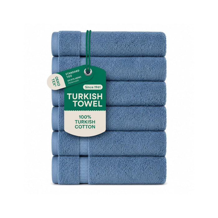 SALBAKOS Towel, 6 Hand Towels, Blue