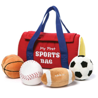 GUND Baby My First Sports Bag Stuffed Plush Playset, 5 Piece, 8"