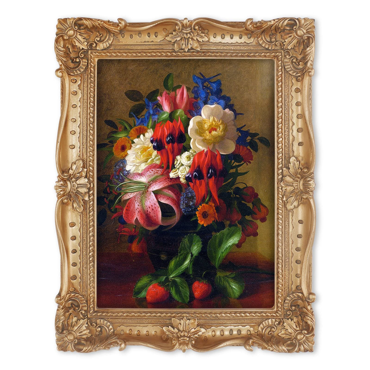 SIMON'S SHOP Picture Frame, 5x7, Gold - Baroque Bloom