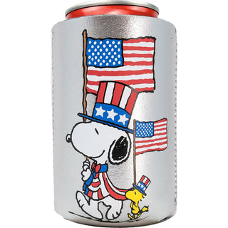 Spoontiques Beverage Insulator, Neoprene Can Cooler, Peanuts July 4th