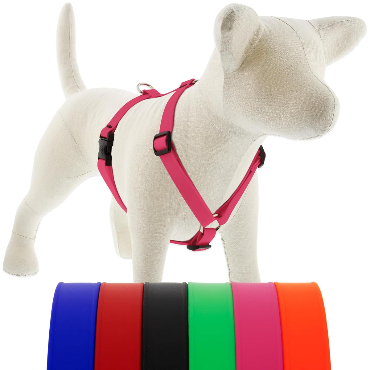 LupinePet Animal Harness, Medium: Girth Adjusts from 14 to 24 in, 3/4in Wide, Ne