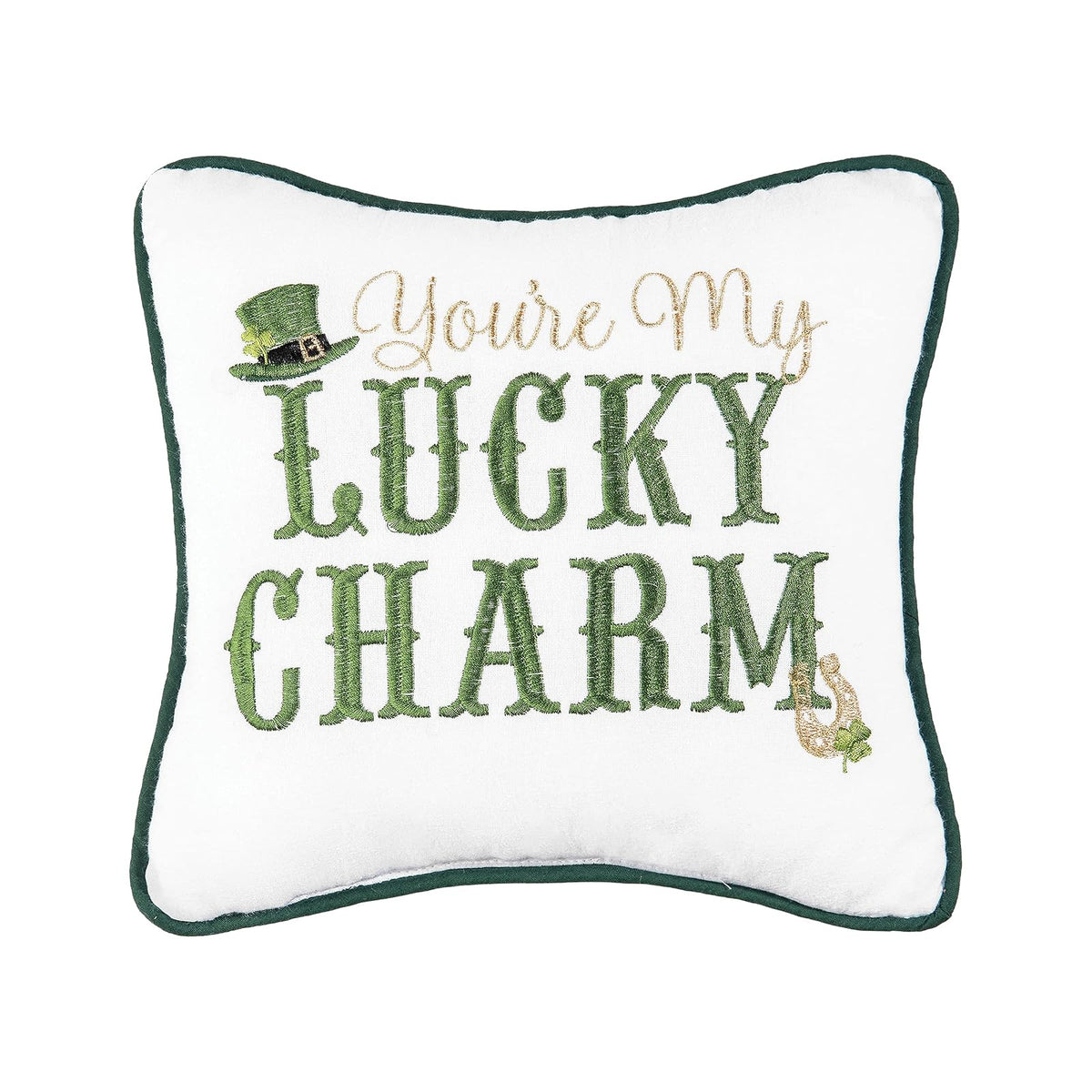 C&F Home Pillow, 10" x 10", Green