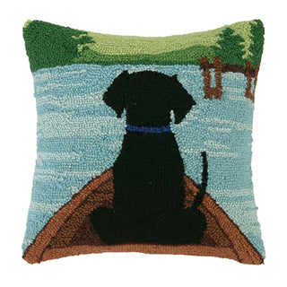 Peking Handicraft Pillow, 14x14 inches, Black