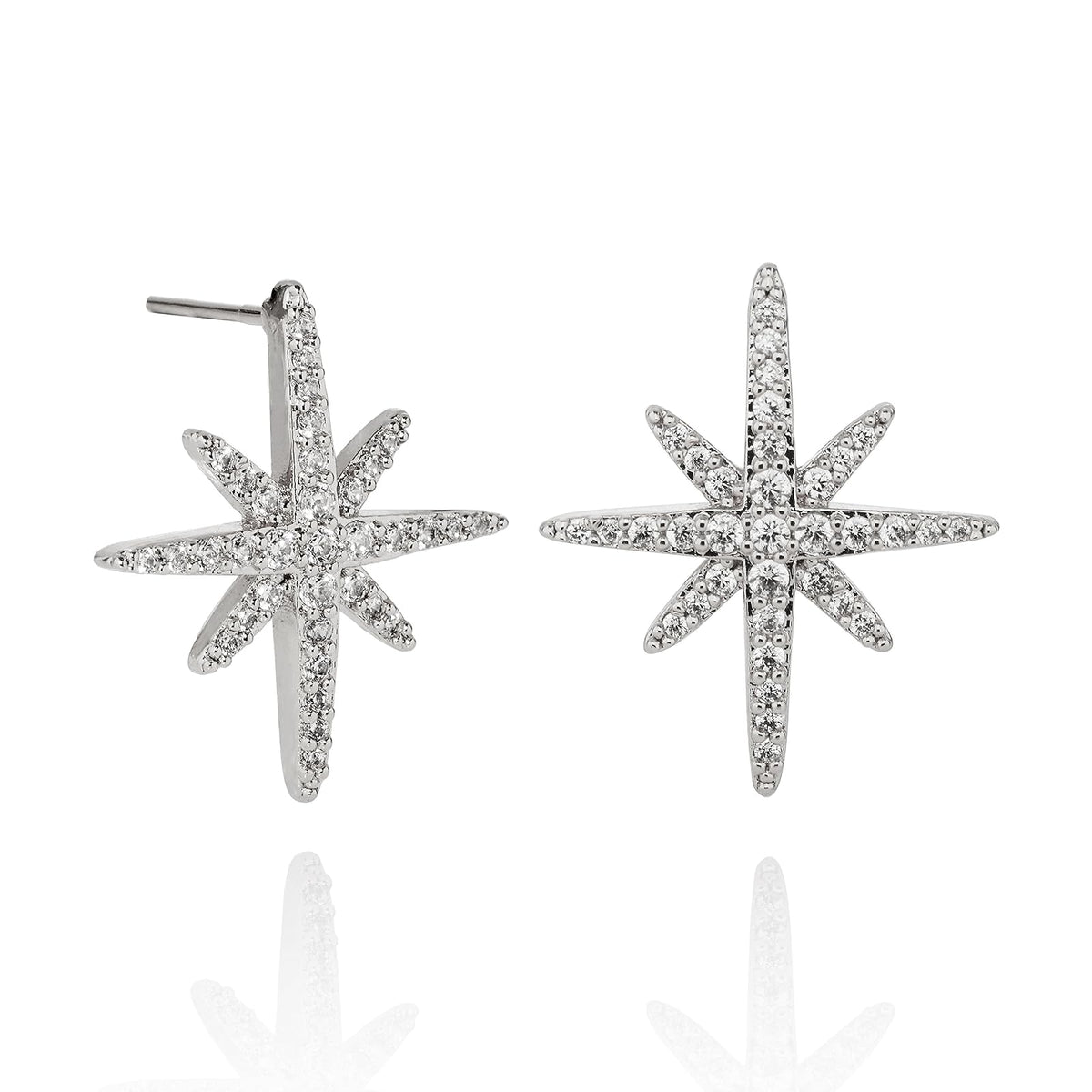 namana Earring, 2cm x 1.7cm, Silver