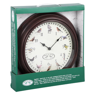 Esschert Design Clock, One Size, Dark Brown