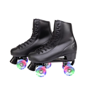 C SEVEN Roller Skate, Women's 10 / Men's 9, Black - LED