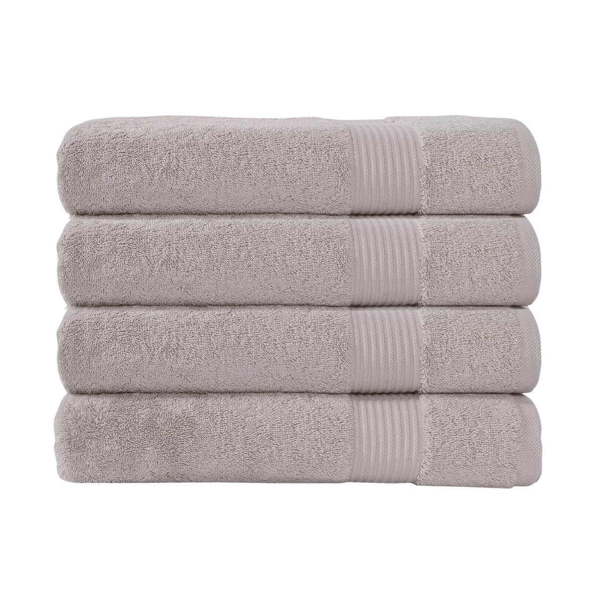 Classic Turkish Towels Towel, Bath Towels - 4 Piece Set, Light Grey