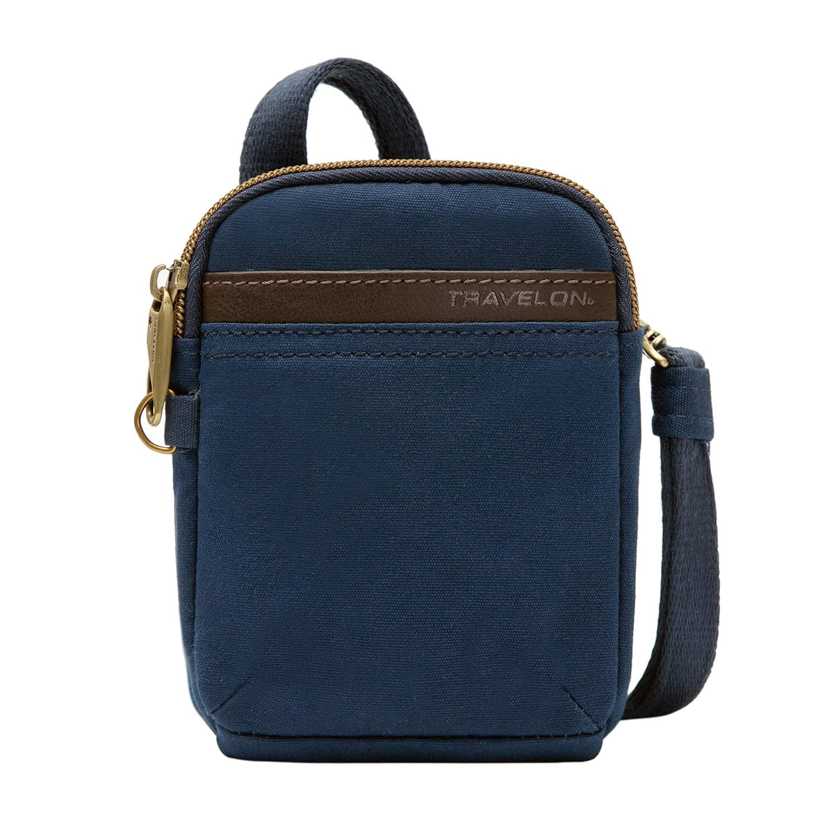 Travelon Anti-Theft Courier Mini Crossbody Cross Body Bag, Navy, One Size