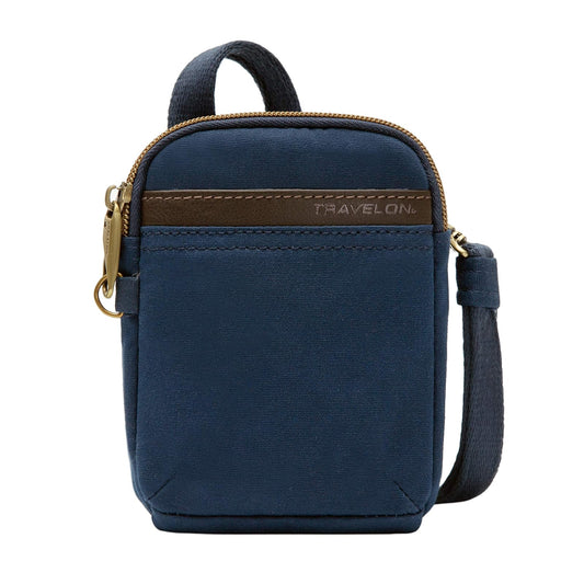 Travelon Anti-Theft Courier Mini Crossbody Bag — Navy