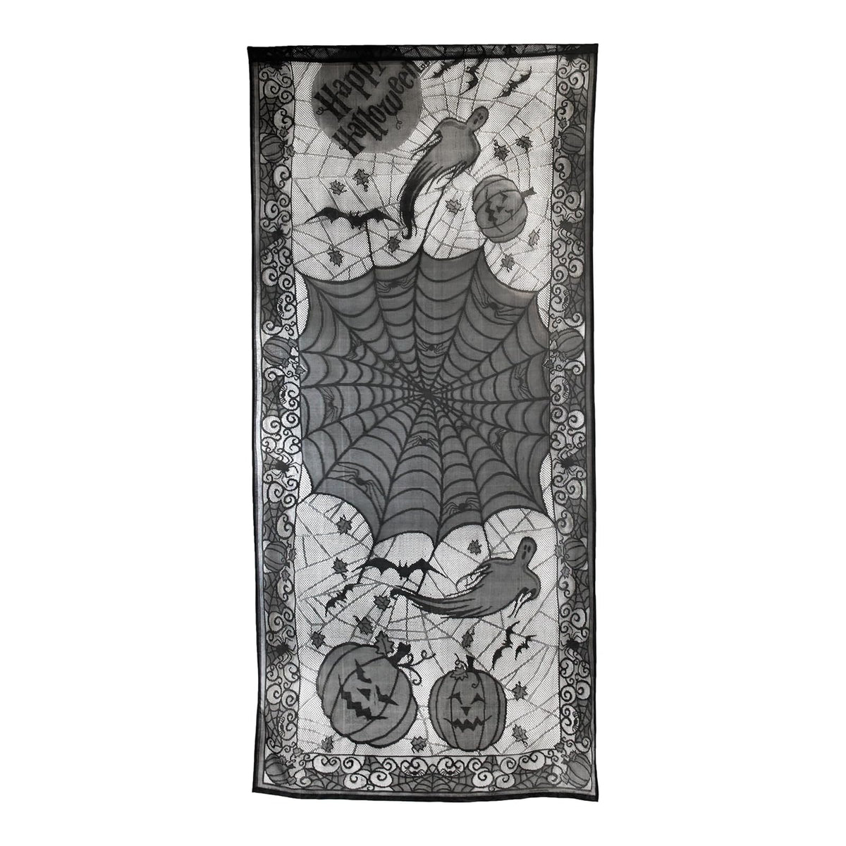 DII Curtain, 38"W x 84"L (Pack of 1), Haunted Lace