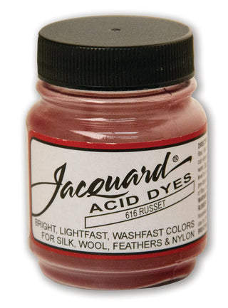 Jacquard Acid Dye for Wool, Silk and Other Protein Fibers, 1/2 Ounce Jar, Concentrated Powder, Russet 616