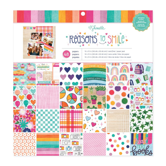 American Crafts Sheet Paper, 12"X12", Gold, Multicolor