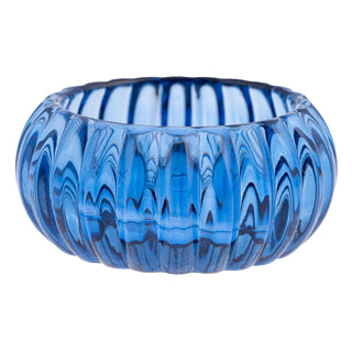 Karma Candle Holder, 3.25 inches, Cobalt