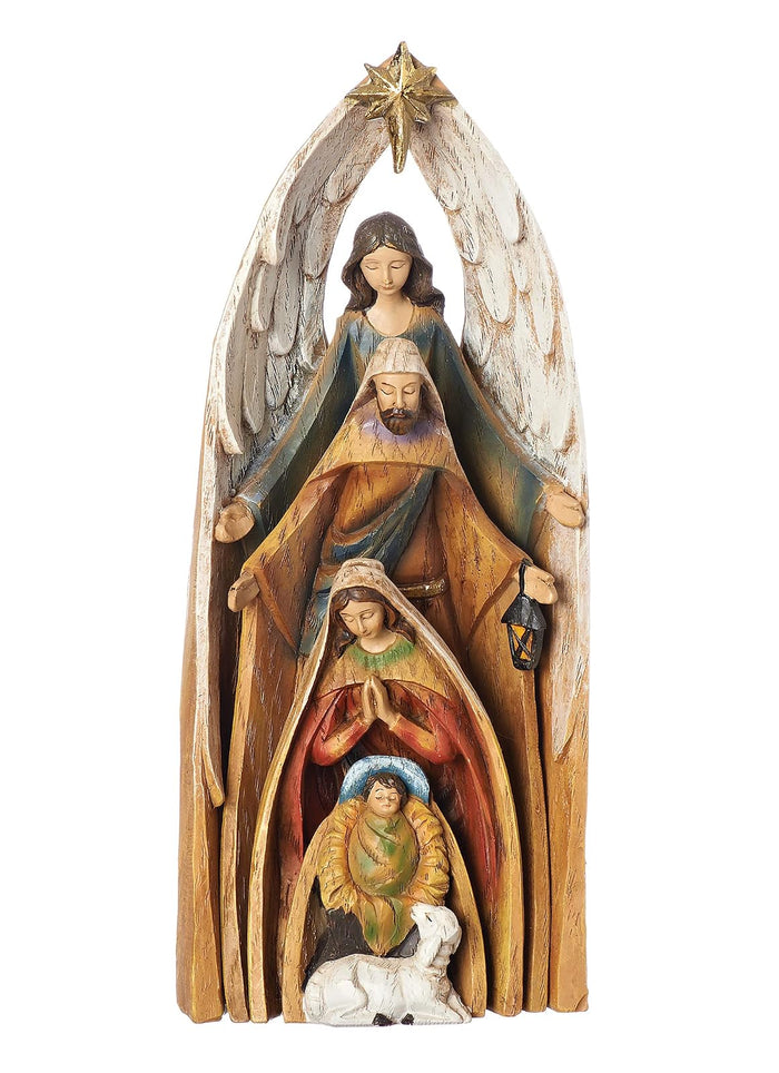 Roman Holy Family Nativity Scene Christmas Nesting Figurine 4 Piece Set