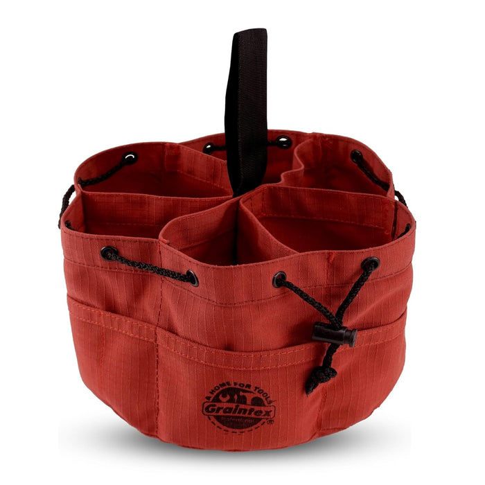 Graintex GB2889 Grab Bag Rust Color Rip-stop Canvas 18 Pockets Drawstring Closure