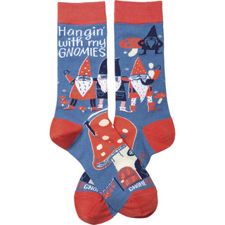 Primitives by Kathy Socks, Blue Orang White, Gift Socks