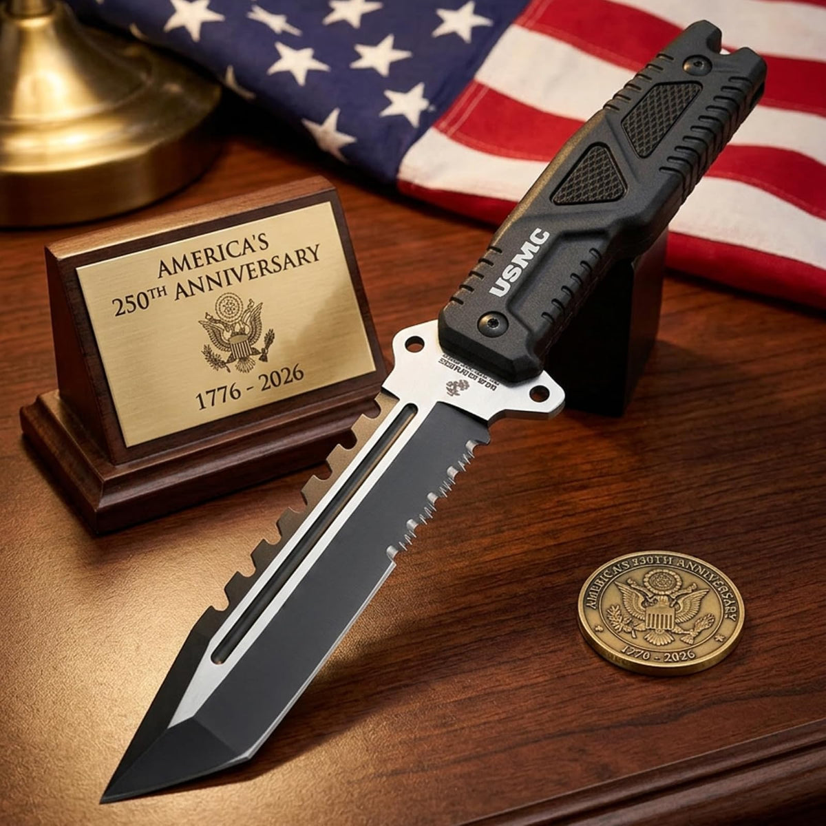 MTECH USA Knife, 5.9", Black
