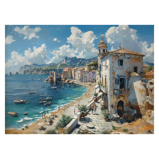 Anatolian Puzzles, 26x19 inches, The Village By the Sea