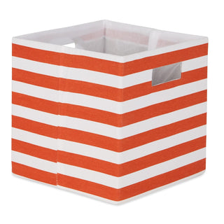 DII Design Polyester Cube Storage Collection Collapsible Hard Sided Bin, 13x13x13, Spice