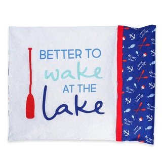 Pavilion Gift Company Decorative Pillow Cover, 26" x 20" (Pack of 1), White, Blu