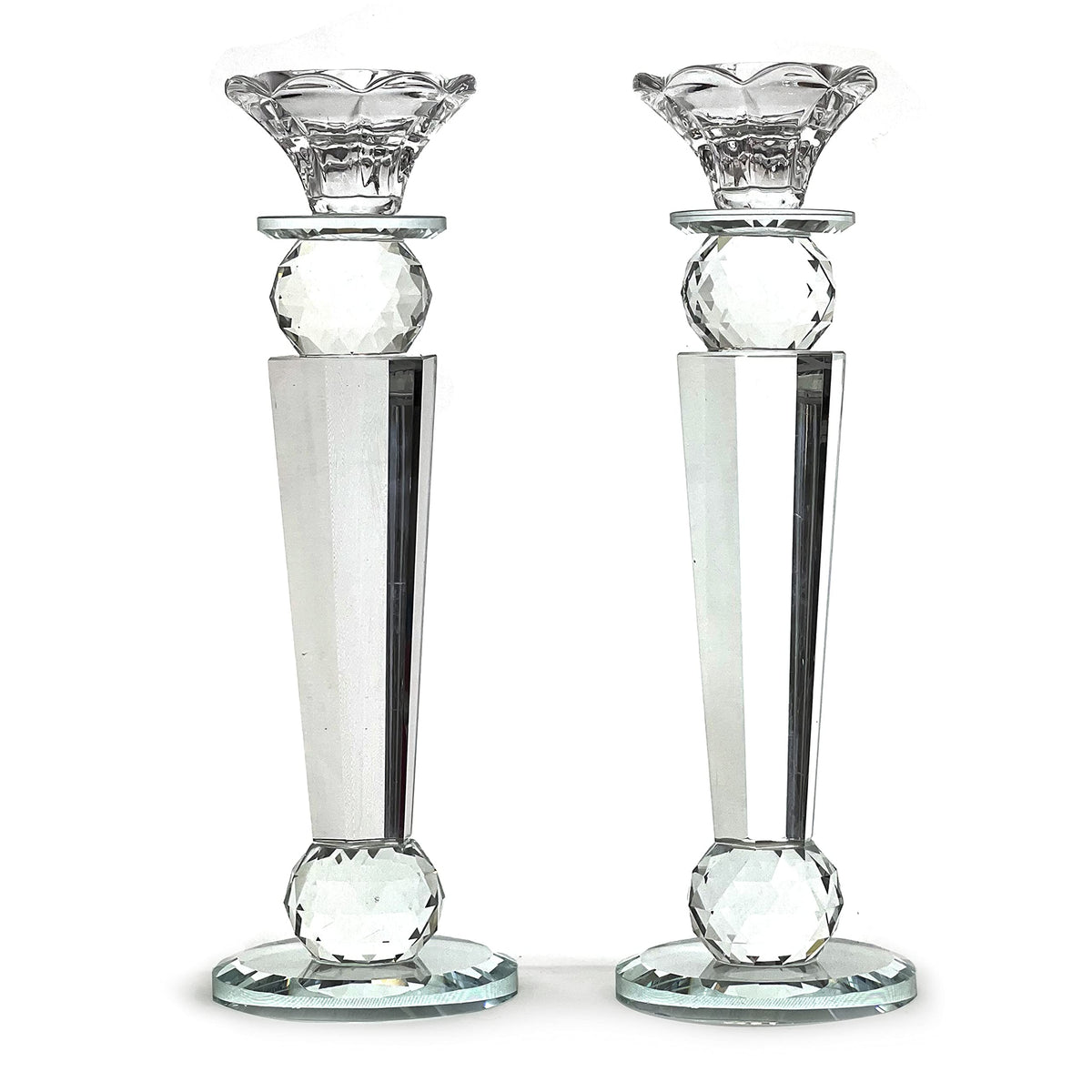 allgala Candle Holder, 2 PC (10"), Clear
