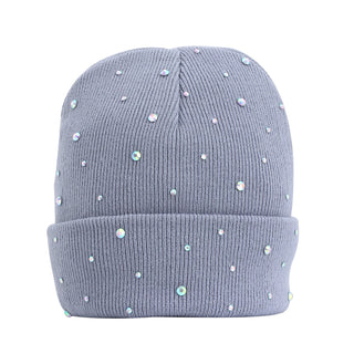 Natalie Mills Hat, Medium, Grey Spotted