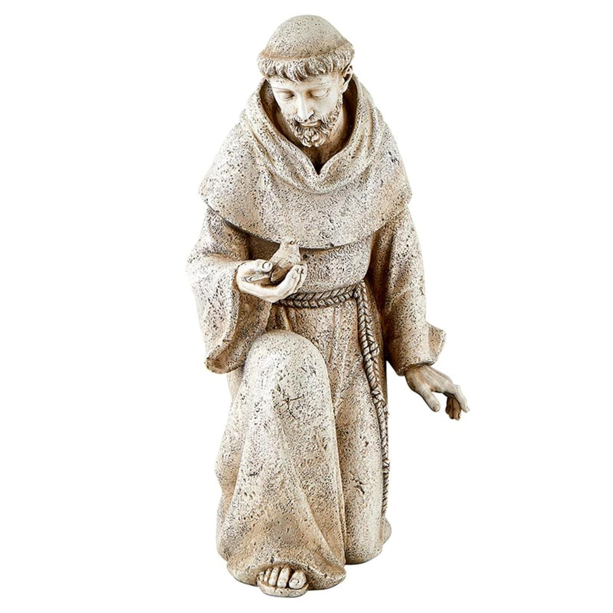 Avalon Gallery Sculpture, 14.5" Tall, Kneeling With Bird