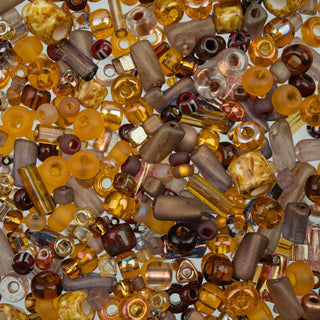 John Bead Craft Bead, Assorted, Topaz Brown Assorted Mix