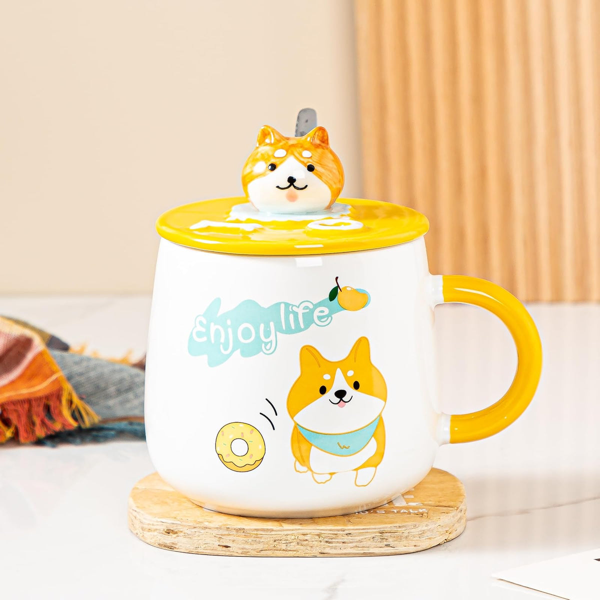 Urban Tokyo Drinking Cup, 13 Ounces, Enjoy Life