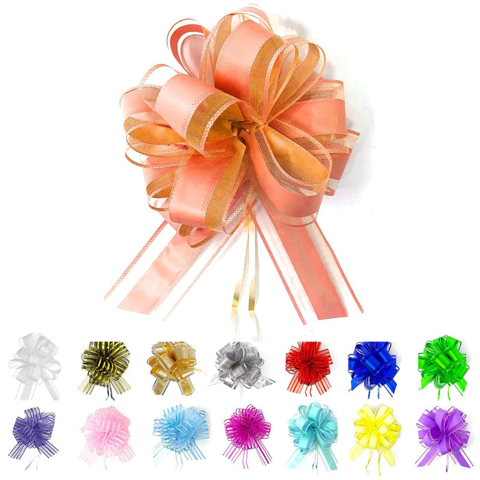 allgala Decorative Ribbon Trim, 4 Inch (Pack of 12), Rose Gold