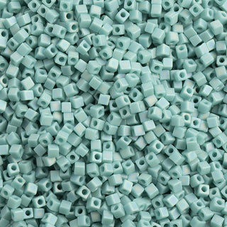 John Bead Craft Bead, Size: 1.8mm, Turquoise Green Opaque AB Matte