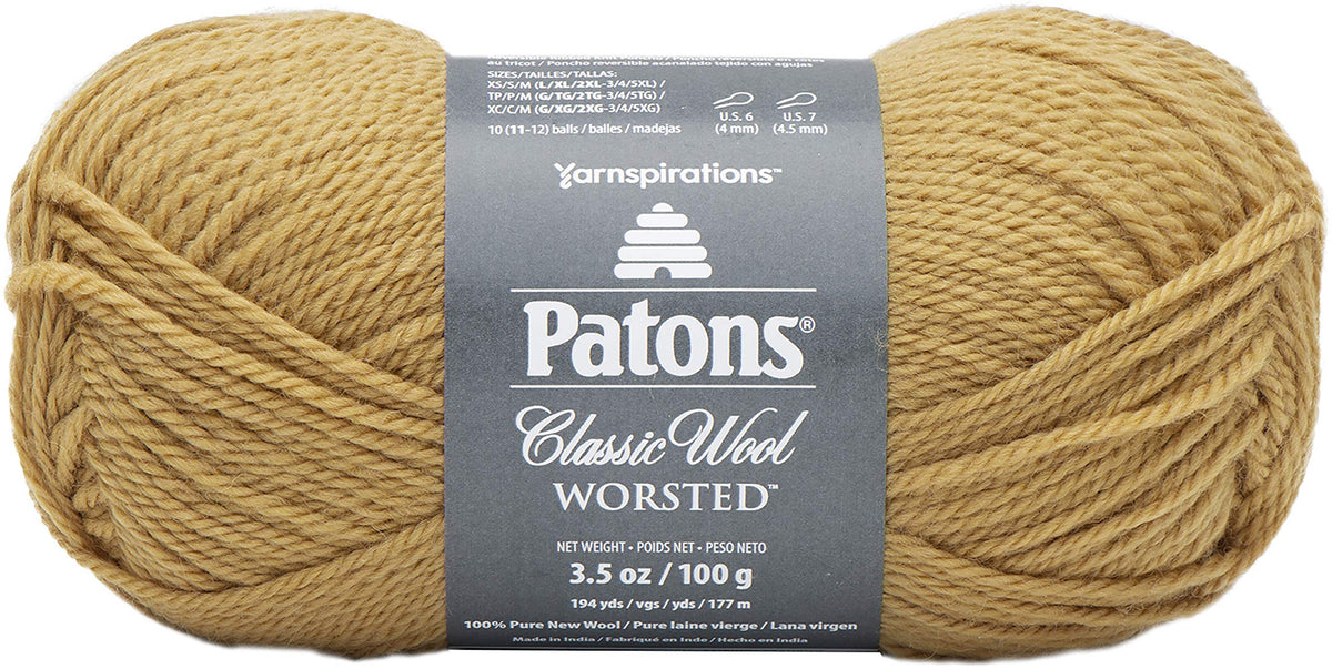 Patons Yarn, 3.5 oz, 210 yds, Honey