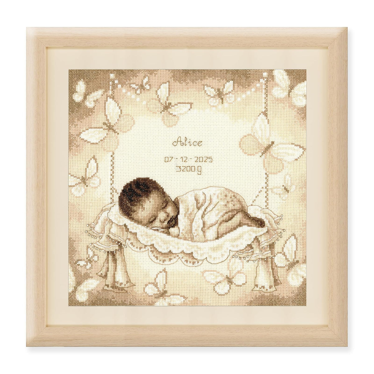 Vervaco Art Craft Kit, 8.74 x 12.32 inches, Beige