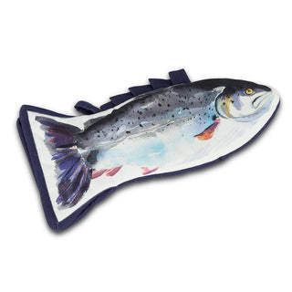 Abbott Collection Pot Holder, 15"L, White/Navy