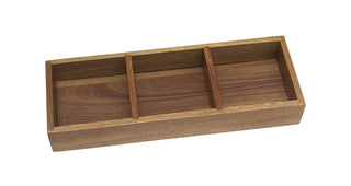 Lipper International 1123 Acacia Organizer Tray, 3-Compartments, 12" x 4 1/8" x 1 3/4"