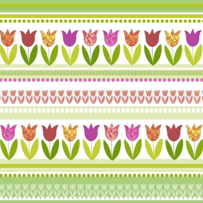 Boston International Disposable Napkin, 5" x 5", Tulip Row