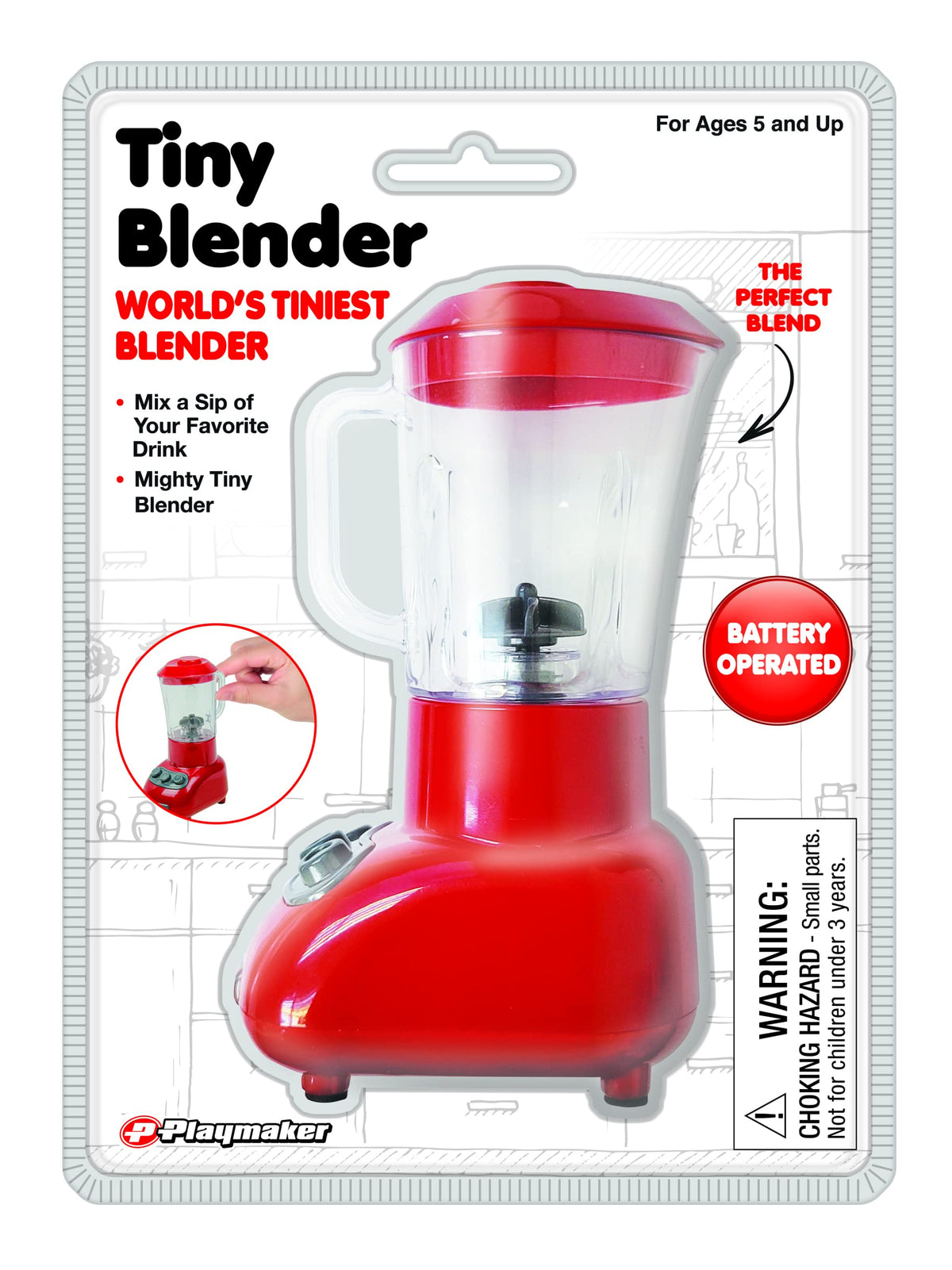 PlayMaker Food Blender, Tiny, Red