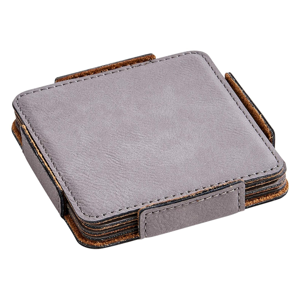 Contemporary Home Living Drink Coaster, 4", Gray