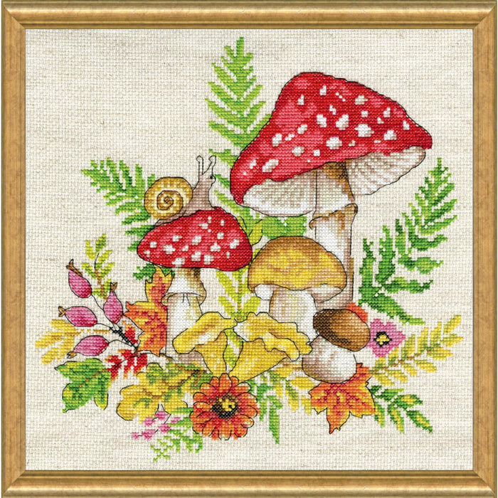 Design Works Crafts Inc. Mushrooms Counted Cross Stitch Kit, Multi