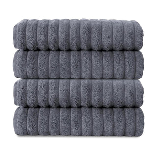 Classic Turkish Towels Towel, 4-Piece Bath Towel Set, Grey