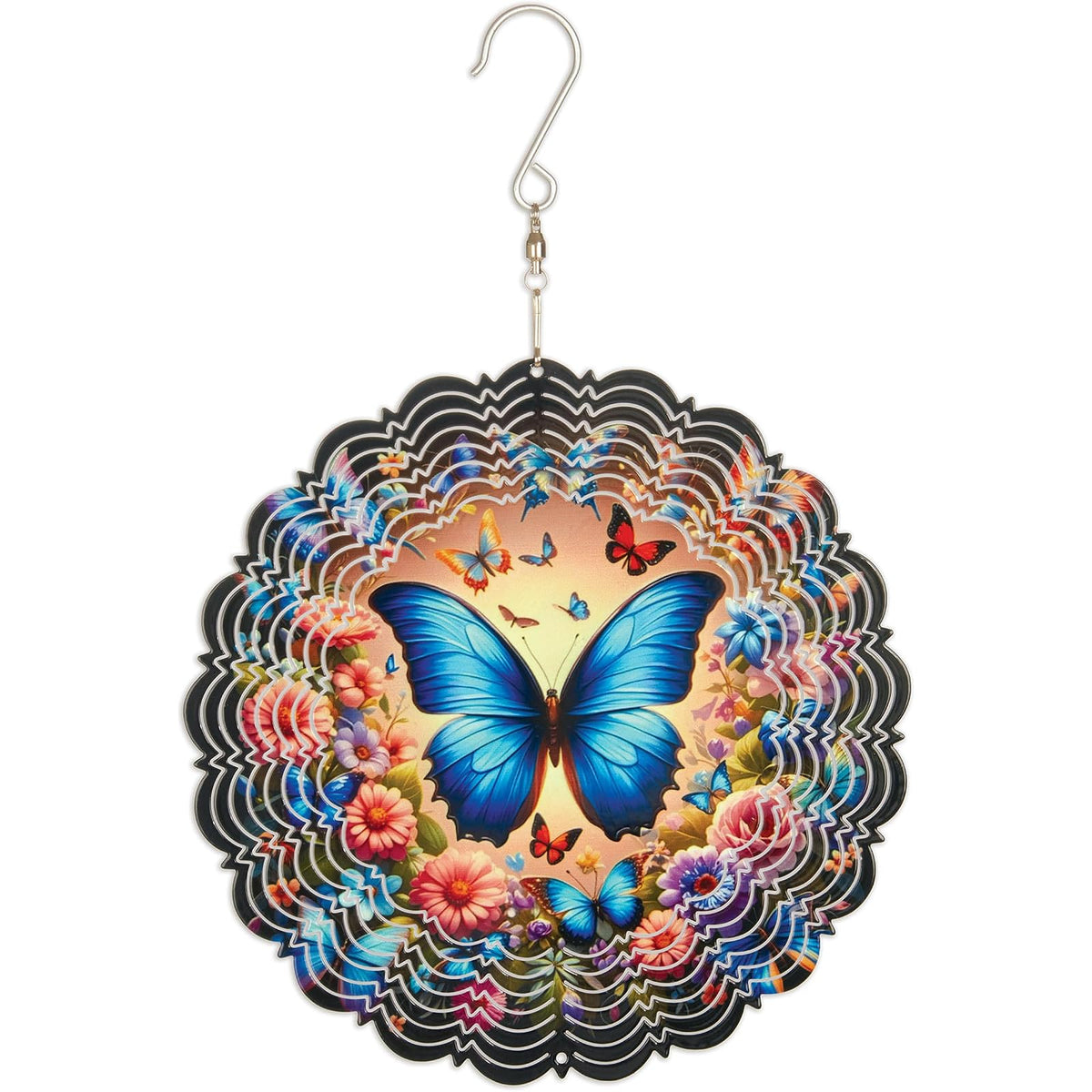 Sunset Vista Designs Wind Spinner, 8" Tall, Butterfly