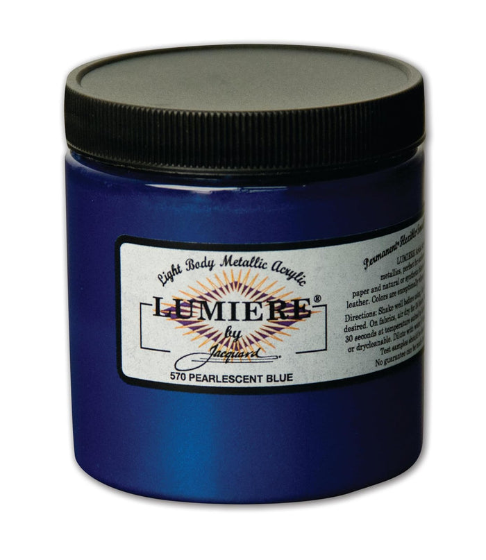 Jacquard Lumiere Paint - Pearlescent Blue 8 oz.