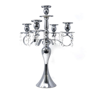 allgala Candle Holder, 18", 18" 5arm Silver