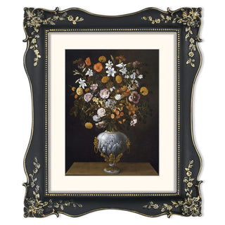 SIMON'S SHOP Picture Frame, 8x10, Black - Ornate Floral